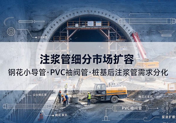 新北注浆管细分市场扩容，隧道钢花小导管、PVC 袖阀管、桩基后注浆管需求分化